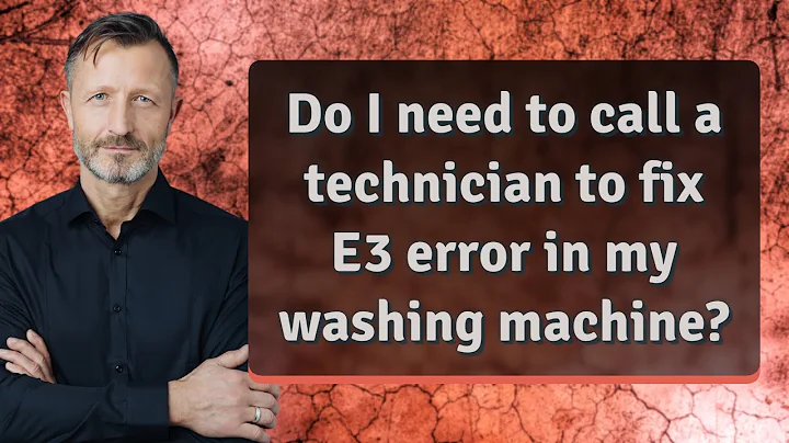 Do I need to call a technician to fix E3 error in my washing machine?