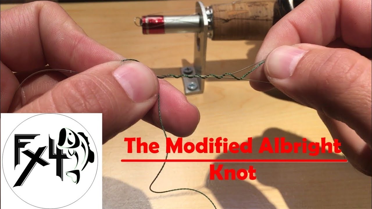 Fx4 Best Braid to Fluorocarbon leader knot!  The Modified Albright Knot
