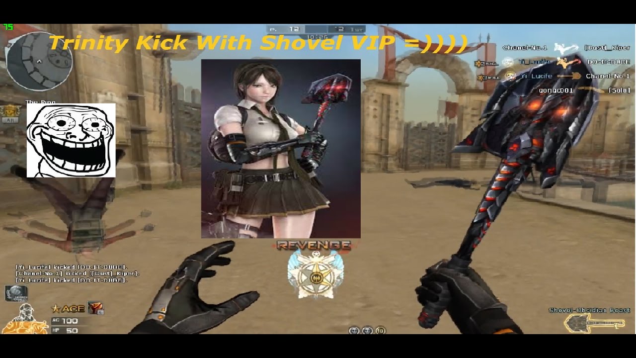 Crossfire NA 2.0: Shovel Obsidian Beast With Trinity VIP character Kick ...