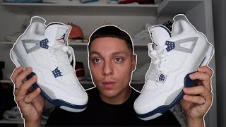 EARLY LOOK Jordan 4 Retro White Midnight Navy Review Legit Check Guide