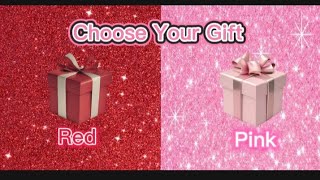 Choose Your Gift 🎁✨ | 2 gift Box Challenge Red ♥️ VS Pink 💗| Gifts 🎁 | Choose One ✨❤️ |