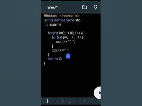 simple triangle star using for nested loop in c++ for beginners #code # ...