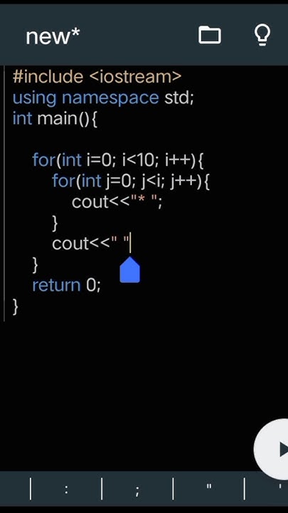 simple triangle star using for nested loop in c++ for beginners #code # ...