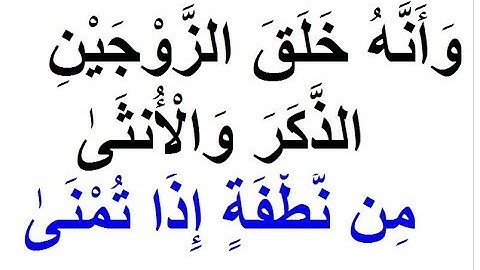 SURAH 53  سورة النجم  AN-NAJMI  AYAH 45 TO 52