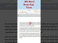 MS Word Drop Cap Trick #msword #mswordtricks