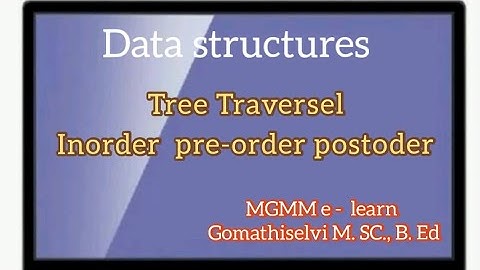 Tree Traversal in Data Structure... tamil