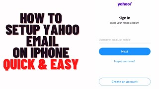 how to setup yahoo email on iphone,how to set up a new yahoo email account on iphone