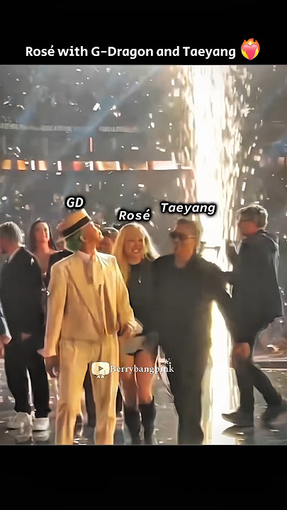 Rosé Taeyang and G-Dragon in one frame ❤️🖤 Front view #kpop #rosé #taeyang #gdragon #shortsviral
