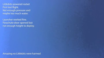 Littlebits Powered Rocket test flight.