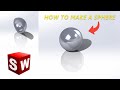 SolidWorks: How To Make A Sphere &amp; Hemisphere #solidworks #tutorial