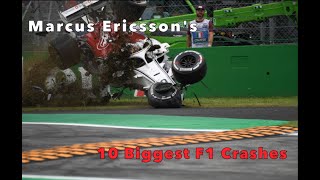 Marcus Ericsson&#39;s 10 Biggest F1 Crashes