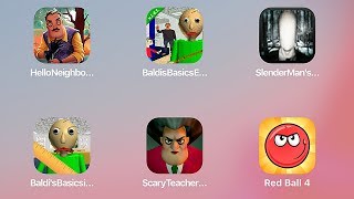 Привет Сосед,Балди,Слендер,Branny,Red Ball 4,Красный Шарик,Scary Teacher,Hello Neighbor,Hide & Seek