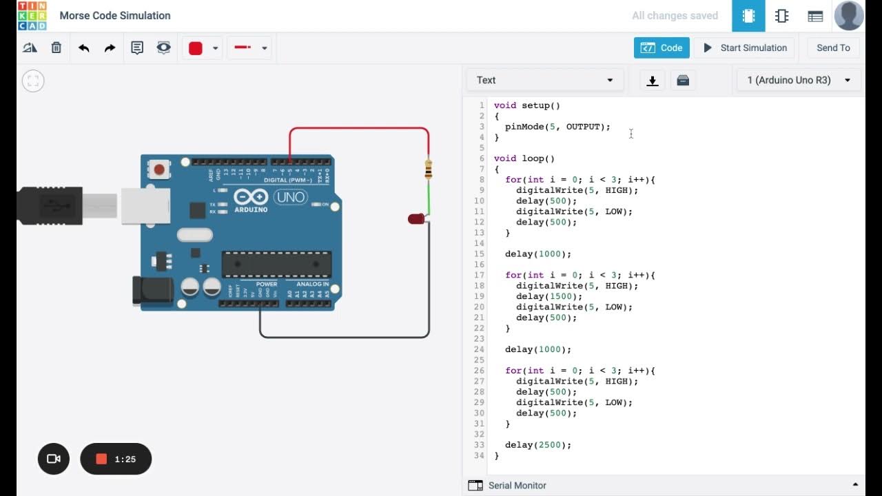 Physical Computing with Arduino - Morse Code Demo - YouTube