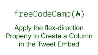 CSS Flexbox - Apply the flex-direction Property to Create a Column in the Tweet Embed