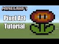 Minecraft pixel art tutorial  fire flower
