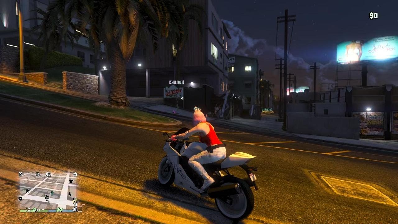 Grand theft auto v bored messing around on my bike with some friends ...