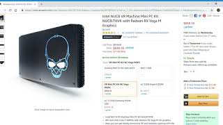 Intel Nuc8 Vr Machine Mini Pc Kit Nuc8I7Hvk With Radeon Rx Vega M Graphics