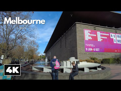 How to get to the National Gallery of Victoria, Melbourne || [4K] Ambient Walk