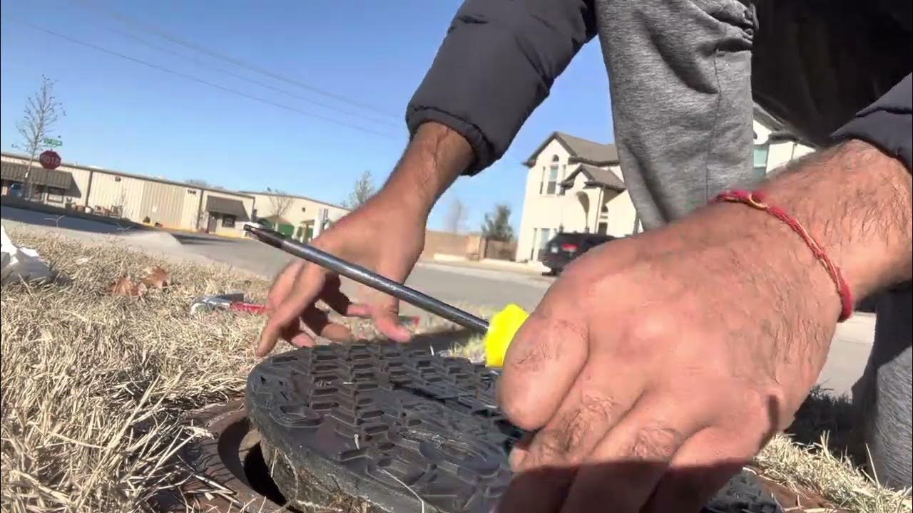 Open water meter cover with screwdriver YouTube