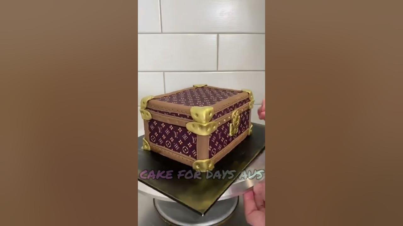 Louis Vuitton Suitcase Cake Tutorial! Gotta love a good START TO FINISH cake  vid! 🤩 