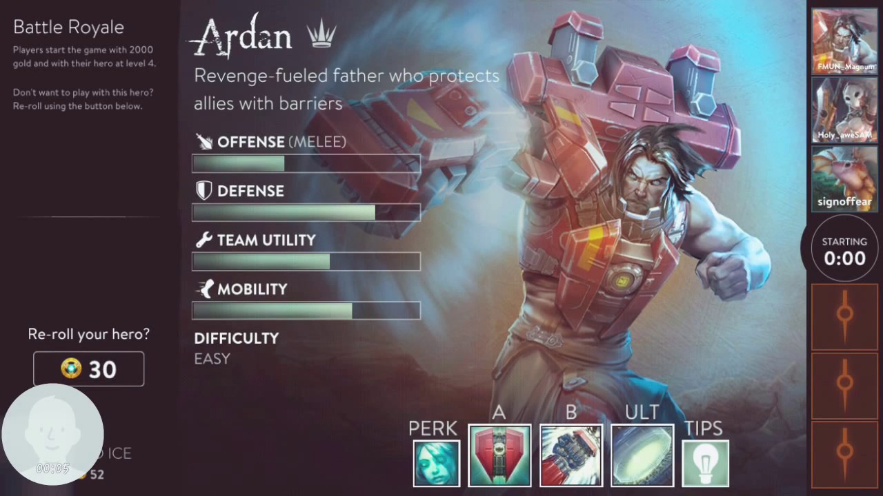 Vainglory: Battle Royal: Ardan gameplay.
