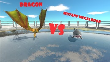 Dragon Vs Mutant Megalodon  ► Animal revolt battle simulator