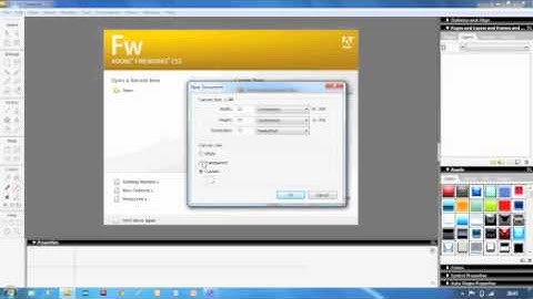Fireworks CS3 1 How to Create a new document