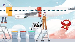 Live: Air China aircraft gets makeover on the theme of 2022 Winter Olympics 国航“冰雪号”换冬奥新装