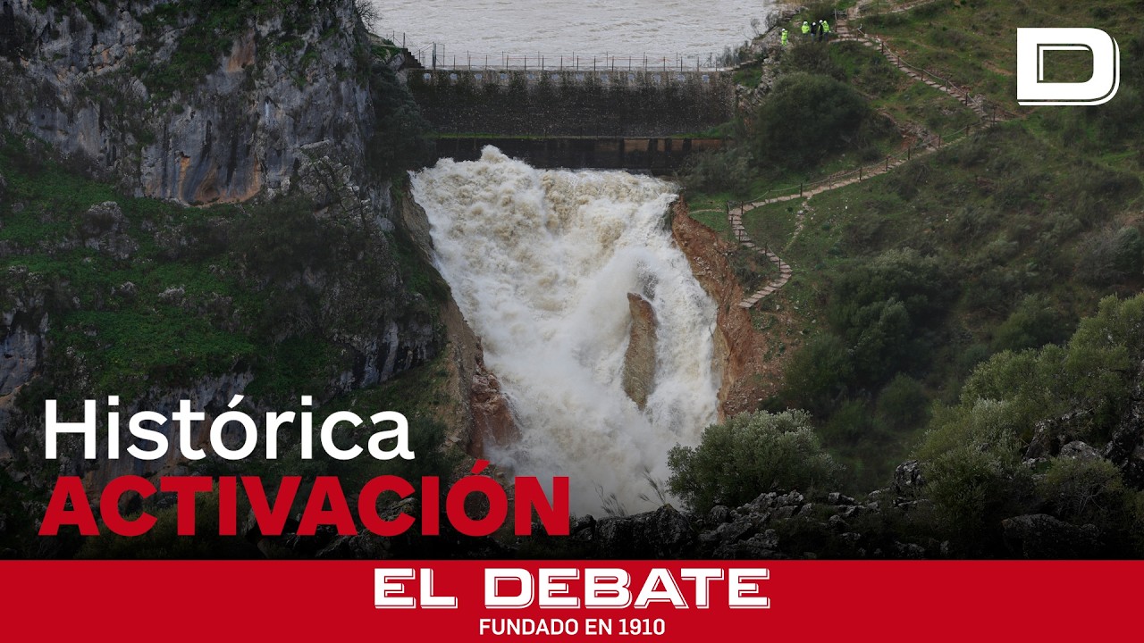 Montejaque: la centenaria presa activa sus aliviaderos tras intensas lluvias