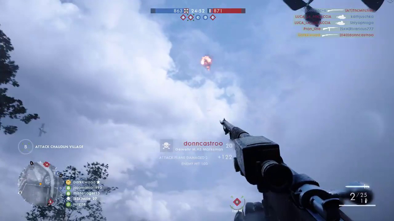 BF1 plane takedown