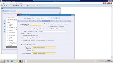 Oracle R12 Project Accounting (PA) Training