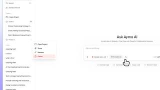 How to Delete a Project In Aymo AI