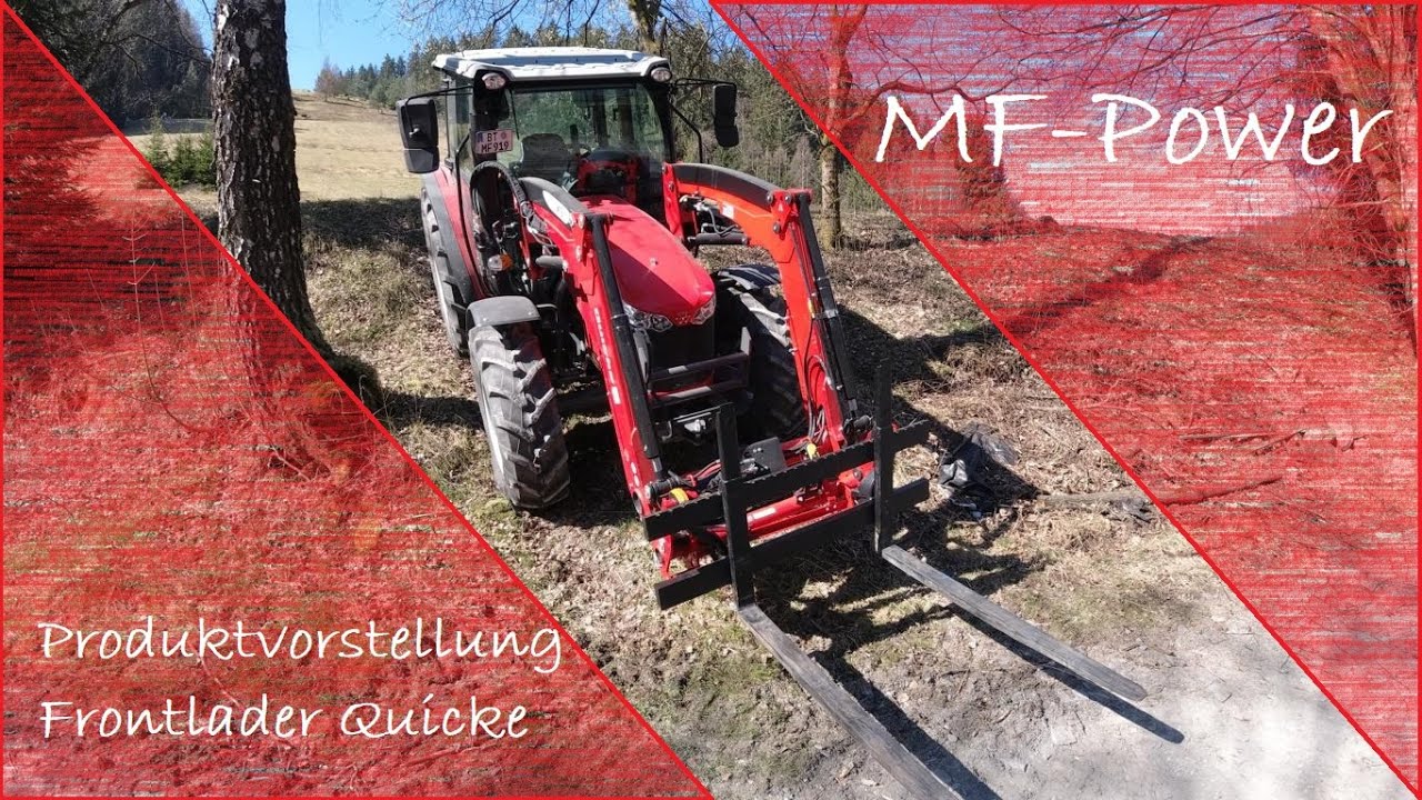 Produktvorstellung Frontlader Quicke X3S Massey Ferguson MF 4707 4709 4710 Brennholz