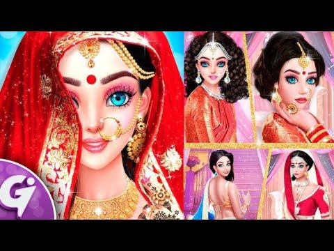 Indian Wedding Designer Sarees Beauty Salon Makeup|Princess Salon Game ...