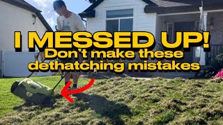 Don’t Make The Same Mistake When Dethatching Your Lawn. lawn thatch lawncare