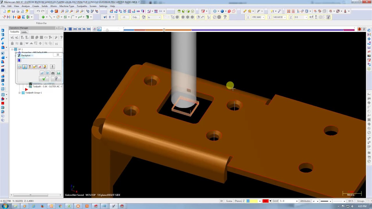 Program Mastercam Ramp 2D part2 - YouTube