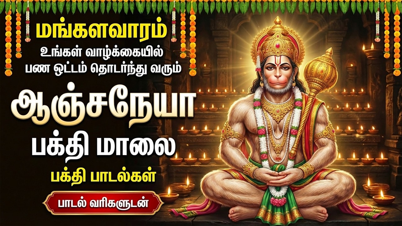 Saturday Anjaneyar Tamil Bhakthi Padalgal | Hanuman Chalisa 🙏 | Hanuman Tamil Devotional Songs