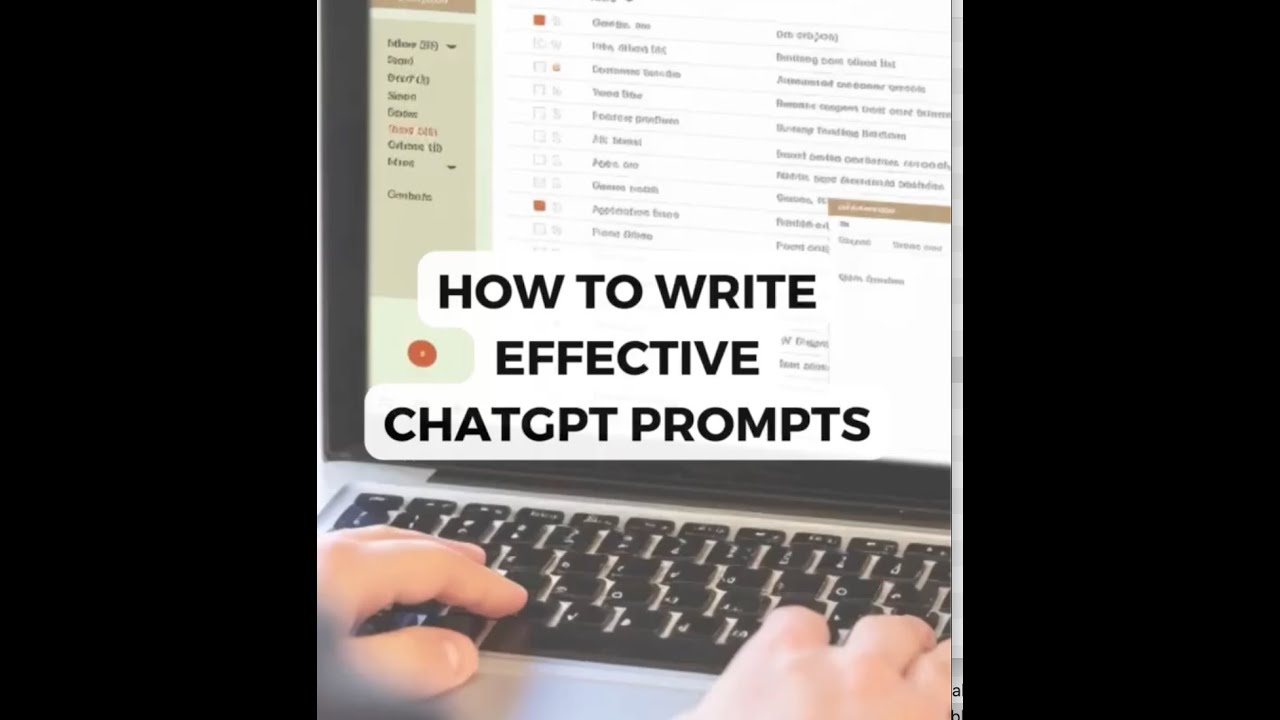How to Write Effective ChatGPT Prompts - YouTube