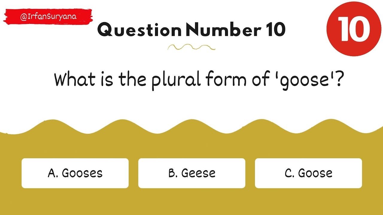 Plural Noun Quiz | English Grammar Test (Part 20) - YouTube