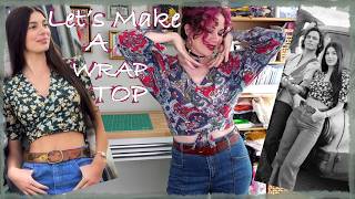 Daisy Jones and The Six Inspired Wrap Top Tutorial / Button Up Thrift Flip 🩵