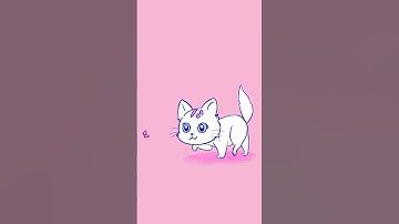 Procreate animation | Cute cat 🐱 💕✍🏼 #procreate #animation #illustration #shorts