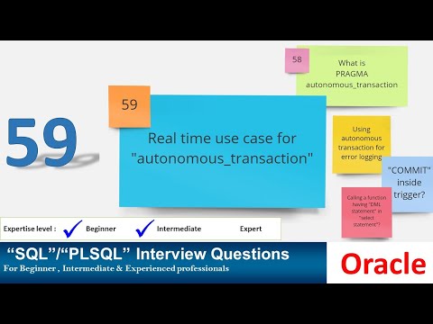 Video: Was ist autonome Transaktion Oracle?