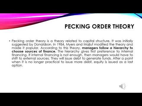 pecking order theory thesis