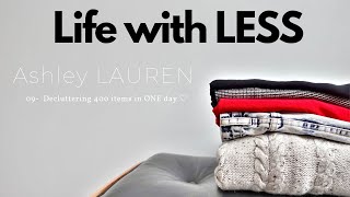 09: EXTREME DECLUTTER * 400 items in ONE day +Decluttered MY ENTIRE CLOSET {Living with LESS series}