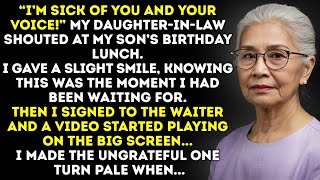 Download Lagu “I’m Sick of You and Your Voice!” My Daughter-in-Law Screamed at My Son’s Birthday Lunch. I Gave a.. MP3