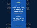 Difference between Tag and Element in HTML 🔥| HTML5 Interview Question