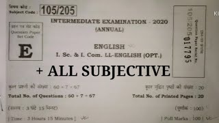 Bseb Previous Year Question Paper Class 12th Of English100 Markssubjective