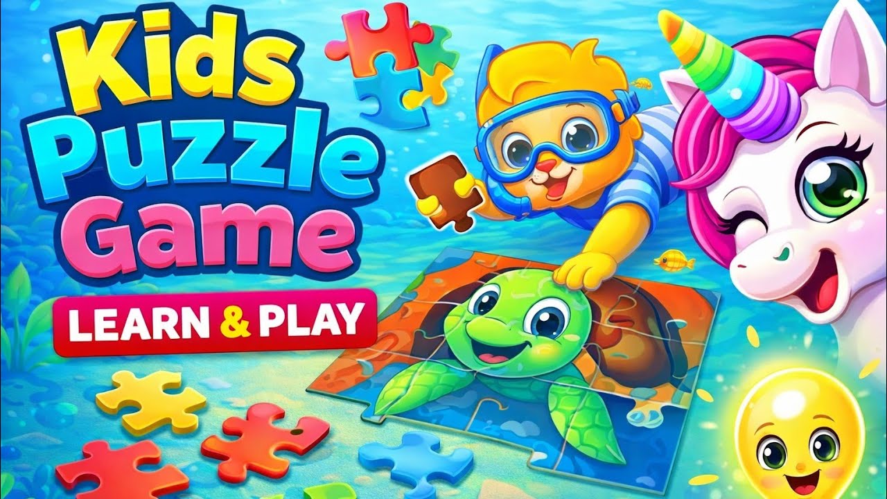 Kids Puzzle Game🧩| Baby Learning Jigsaw Puzzles | Puzzle Kids Gameplay for Toddlers👶 | Fun&Education