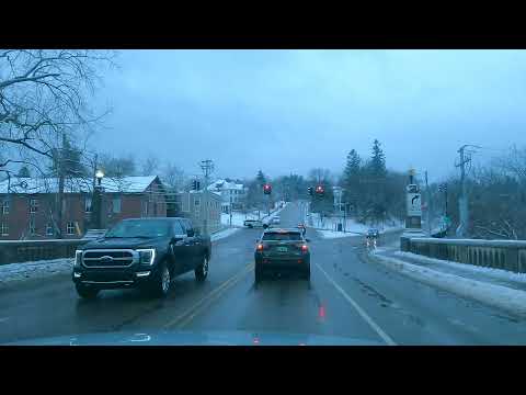 Winter driving in Vermont (Colchester, Winooski, Hinesburg, RT116, S.Burlington) Passenger View.