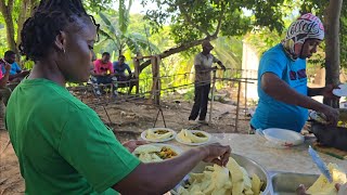 Roast breadfruit w curry chicken back || Colaz Smith tv team